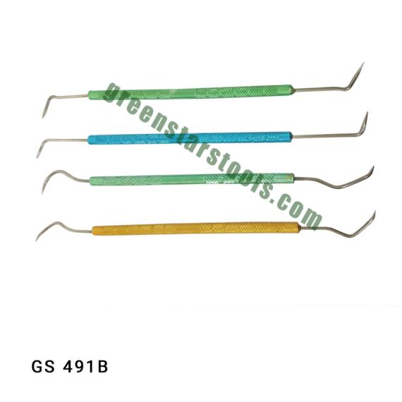 PICK SET WITH COLORED ALUMINUM HANDLES