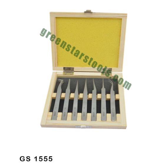ALL PURPOSE TWEEZERS IN WOODEN BOX