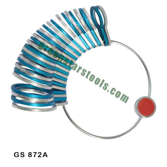ALUMINUM RING SIZER - SILVER/BLUE