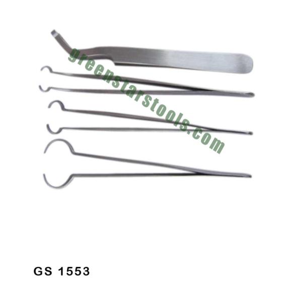 BALL HOLDING TWEEZERS ANTIMAGNETIC SET OF 4 IN POUCH