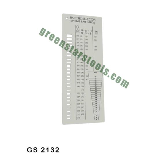 BATTERY SELECTING CHART PLASTIC