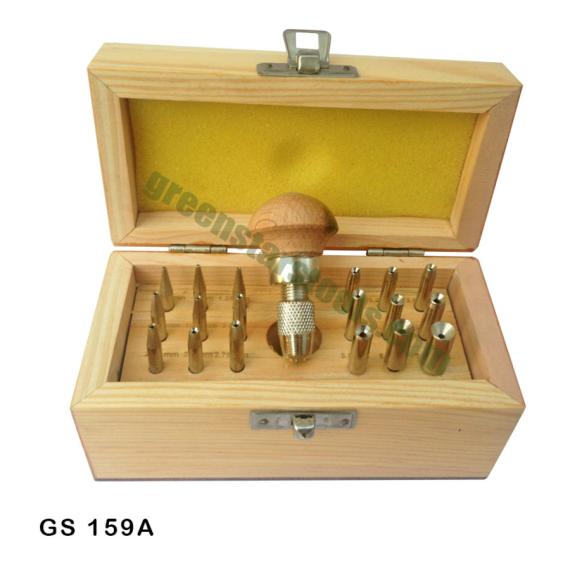 BEZEL SETTING PUNCHES SET IN WOODEN BOX