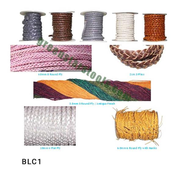 BRAIDED LEATHER CORDS (PER METER/YARD)