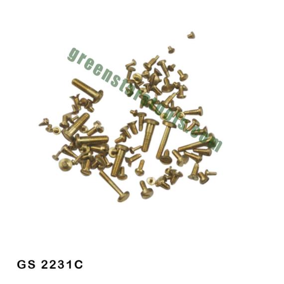 BRASS & NICKEL CLOCK SCREWS FOR BELLS, CASES AND MOVEMENTS