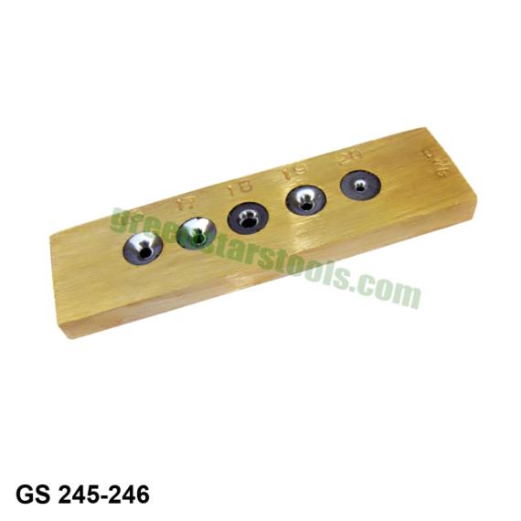BRASS DRAWPLATE WITH TUNGSTEN HOLES
