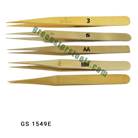 BRASS TWEEZER SET OF 5 PCS
