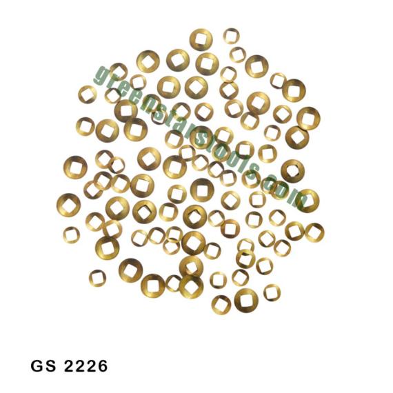 BRASS WASHERS DOMED SQUARE HOLE FOR WALL CLOCK