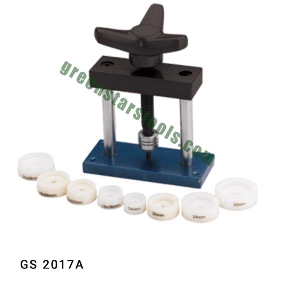PROFESSIONAL QUALITY CASE CLOSING PRESS WITH 8 PLASTIC DIES