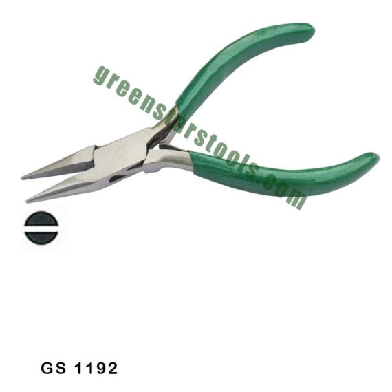 CHAIN NOSE PLIERS WITH V SPRING STAINLESS STEEL
