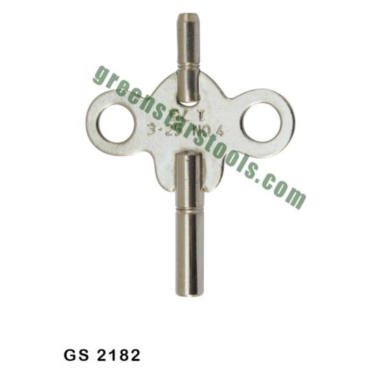 CLOCK WINDING KEY DOUBLE END NICKELLED (NO. 1 to NO. 18)