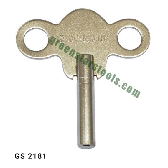 CLOCK WINDING KEY SINGLE END NICKELLED (NOS. 000 TO NOS. 18)