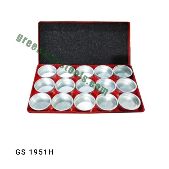 COLORED ALUMINUM BOX WITH CONTAINER