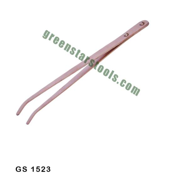 COPPER TONG TWEEZERS CURVED