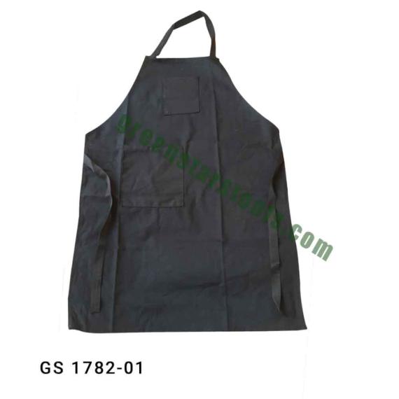 COTTON BIB APRON BLACK
