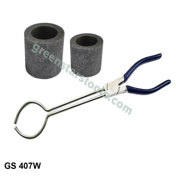 CRUCIBLE TONG WITH 2PCS GRAPHITE CRUCIBLES