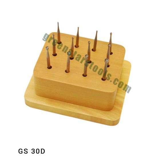 CUP BURS WITH WOODEN STAND