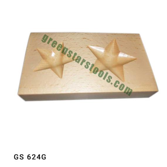 DAPPING BLOCK HARDWOOD STAR SHAPE AND BOTH SIDE WORK 4 CAVITY