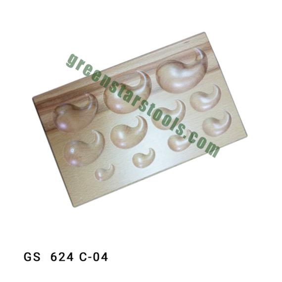 DAPPING BLOCK HARDWOOD KARI  SHAPE 11 CAVITY