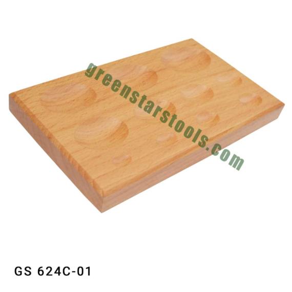 DAPPING BLOCK HARDWOOD OVAL SHAPE 11 CAVITY