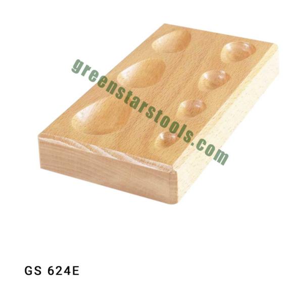 DAPPING BLOCK HARDWOOD PEAR SHAPE 7 CAVITY