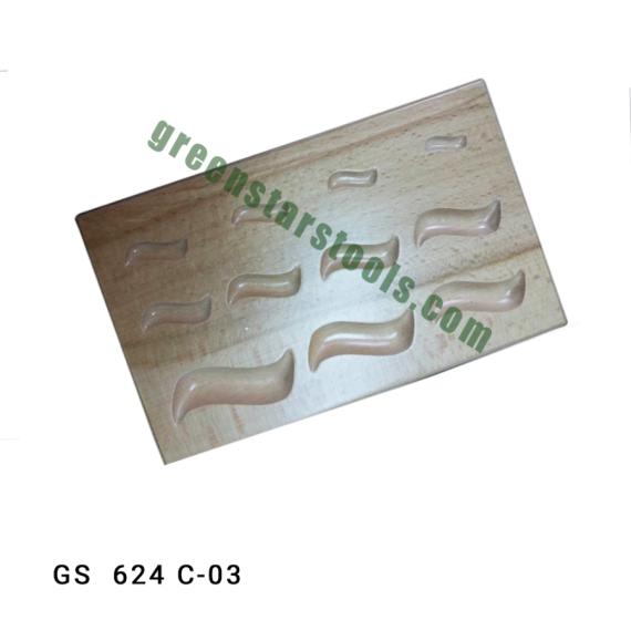 DAPPING BLOCK HARDWOOD S-SHAPE 11 CAVITY