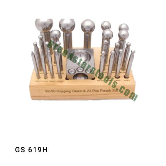 DAPPING PUNCH & DAPPING BLOCK SET OF 23 PCS