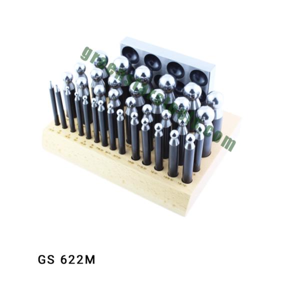 DAPPING PUNCH & DAPPING PLATE SET OF 31 PCS