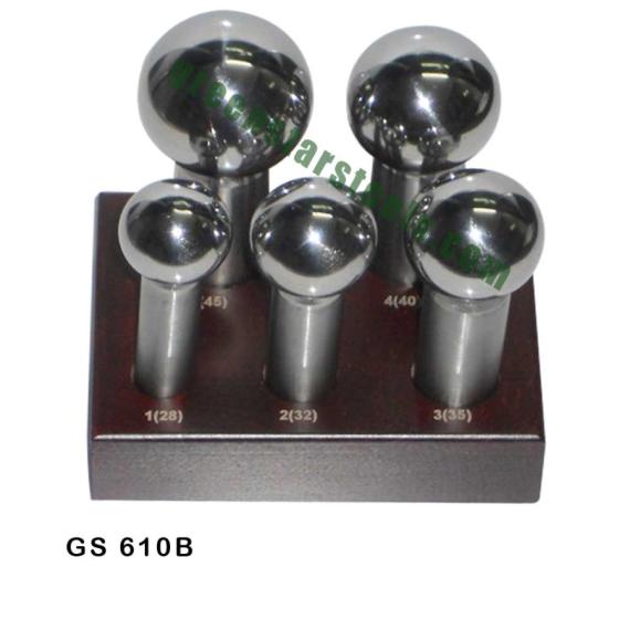 DAPPING PUNCH SET OF 5 ON ROSEWOOD STAND