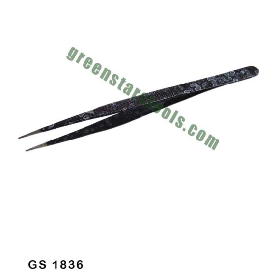 DIAMOND TWEEZERS COLORED BLACK