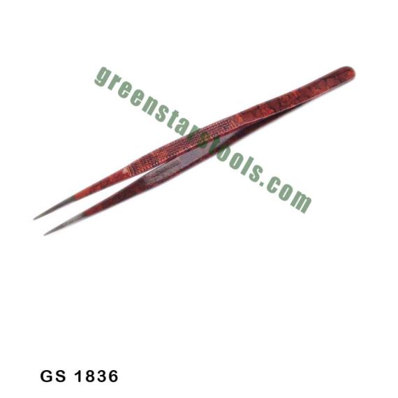 DIAMOND TWEEZERS COLORED BROWN