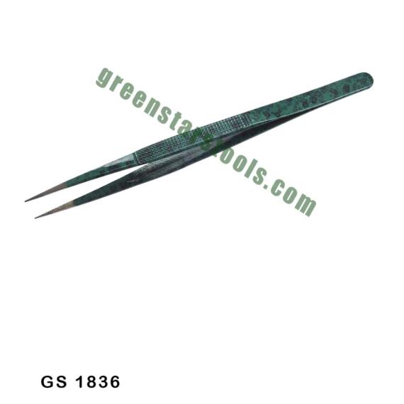 DIAMOND TWEEZERS COLORED GREEN