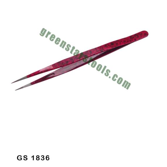 DIAMOND TWEEZERS COLORED RED