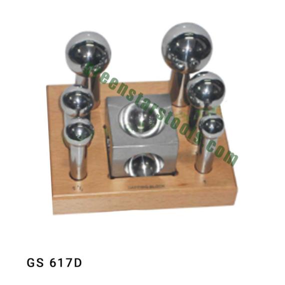 DOMING PUNCH & BLOCK SET OF 7 MEDIUM ON WOODEN STAND