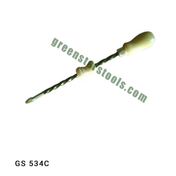 DRILLING TOOL WITH WOODEN HADLE