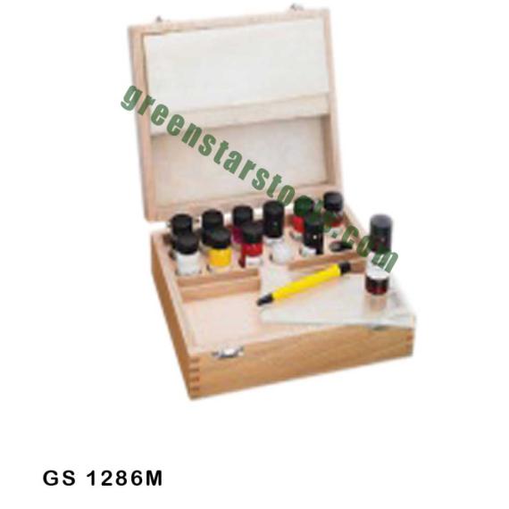 ENAMEL KIT IN WOODEN BOX