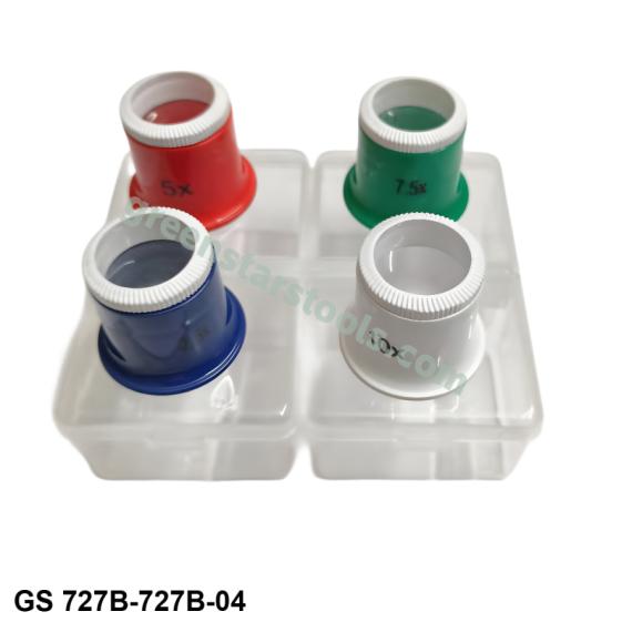 EYE LOUPE PLASTIC WITH RING SET OF 4 IN PLASTIC ORGANISER