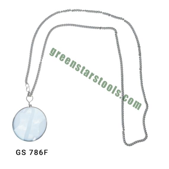 EYE MAGNIFIER WITH CHAIN NICKELLED