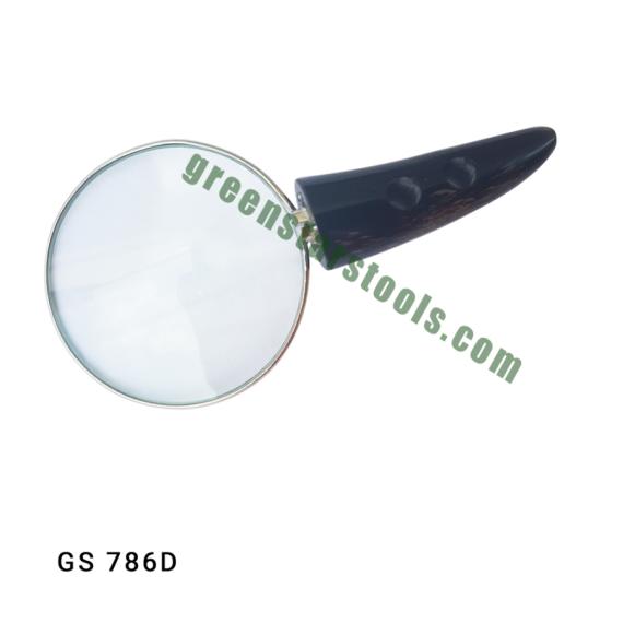 EYE MAGNIFIER WITH HORN HANDLE NICKELLED