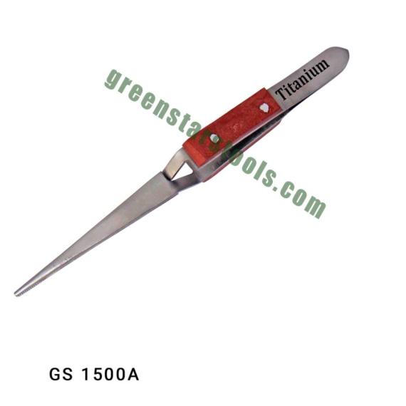 FIBER GRIP TITANIUM TWEEZERS