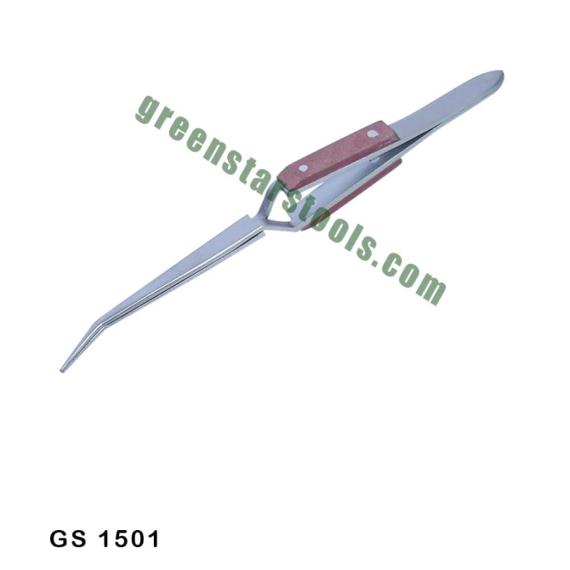 FIBER GRIP CURVED TWEEZERS