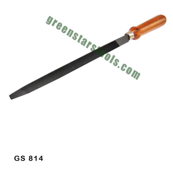 FILE TRIANGULAR WITH WOODEN HANDLE
