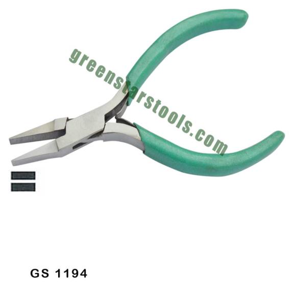 FLAT NOSE PLIERS WITH V SPRING STAINLESS STEEL