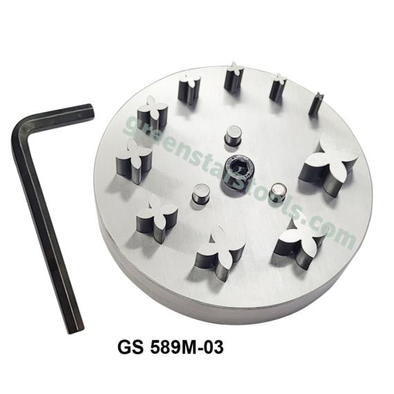 FLOWER 4 PETAL DISC CUTTER SET OF 10 PUNCH
