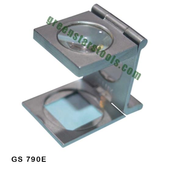 Folding metal eye magnifier deluxe