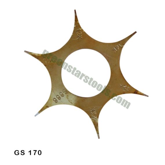GOLD TESTING NEEDLE STAR SHAPE