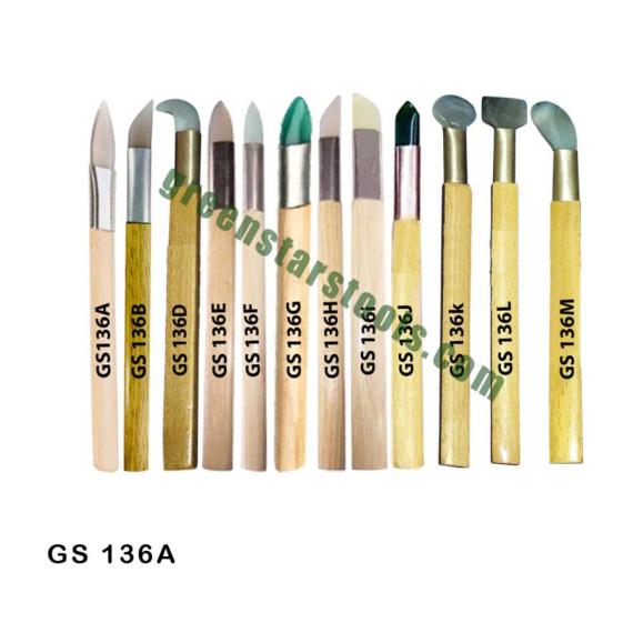 AGATE BURNISHERS WOODEN HANDLE