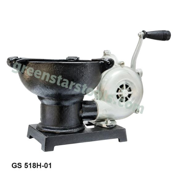 HAND BLOWER WITH CAST IRON FURNACE – MANUAL BLACKSMITH FORGE, MODEL GS518H-01