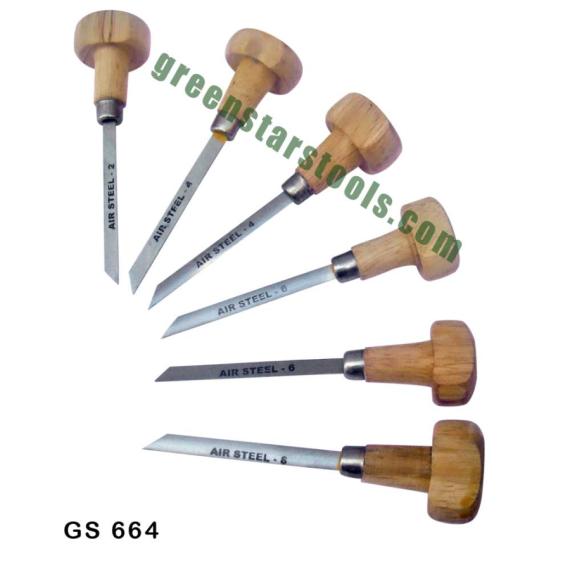 GRAVER SET WITH WOODEN HANDLE