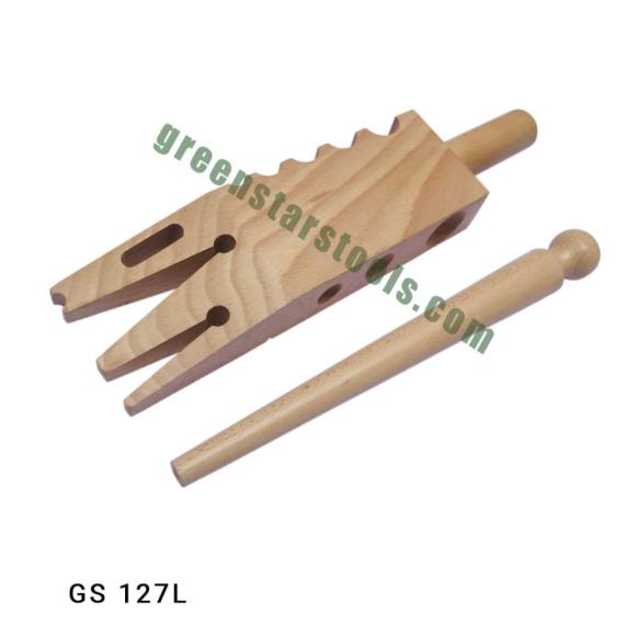 HARDWOOD BENCH PIN WITH RING MADNREL SOLID WOOD