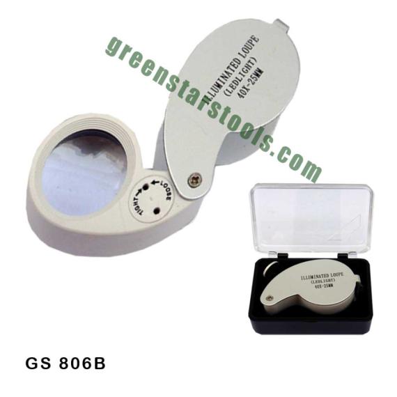 ILLUMINATED EYE LOUPE WITH PLASTIC COVER